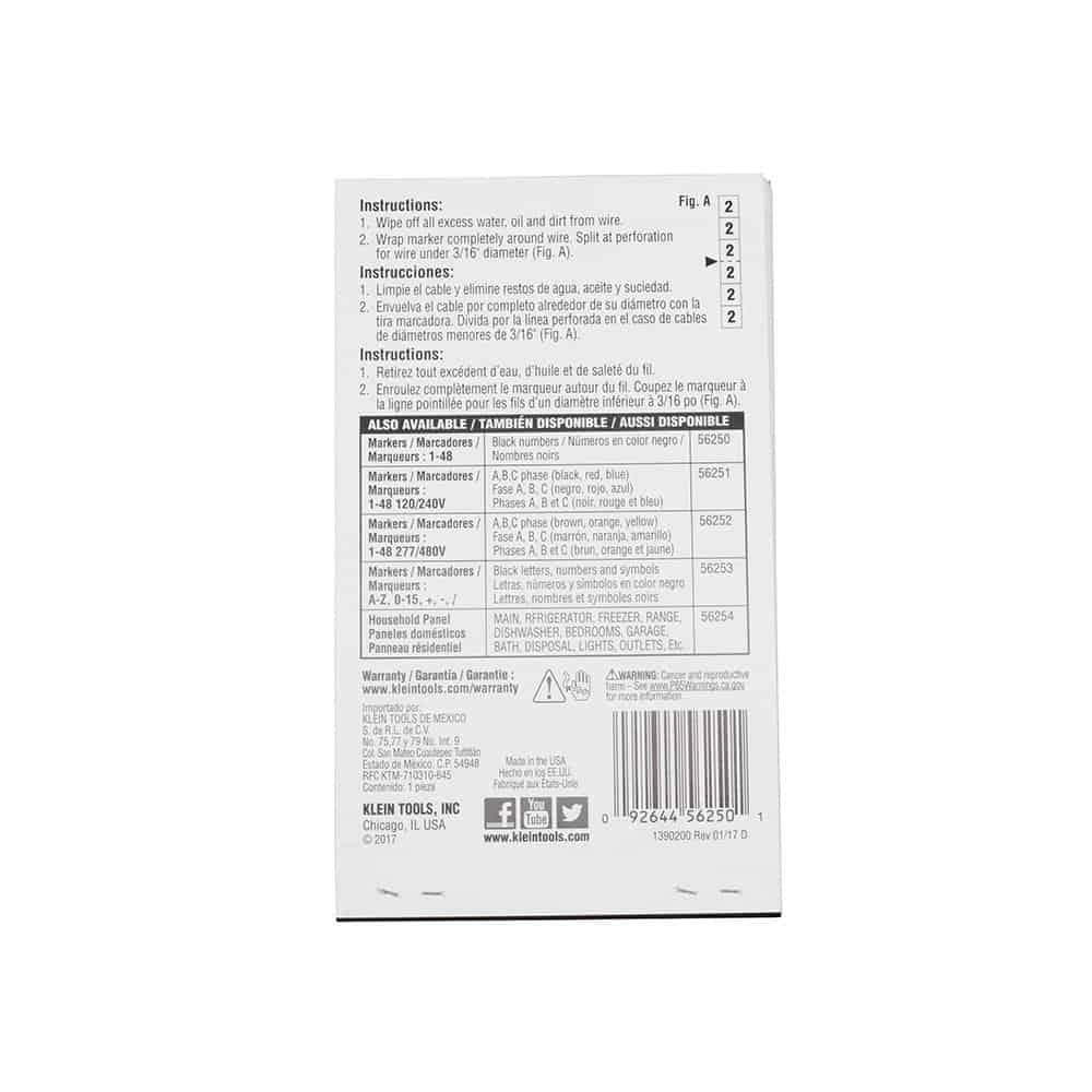 Wire Marker Tags Book Numbers Letters Klein Tools - Image 5